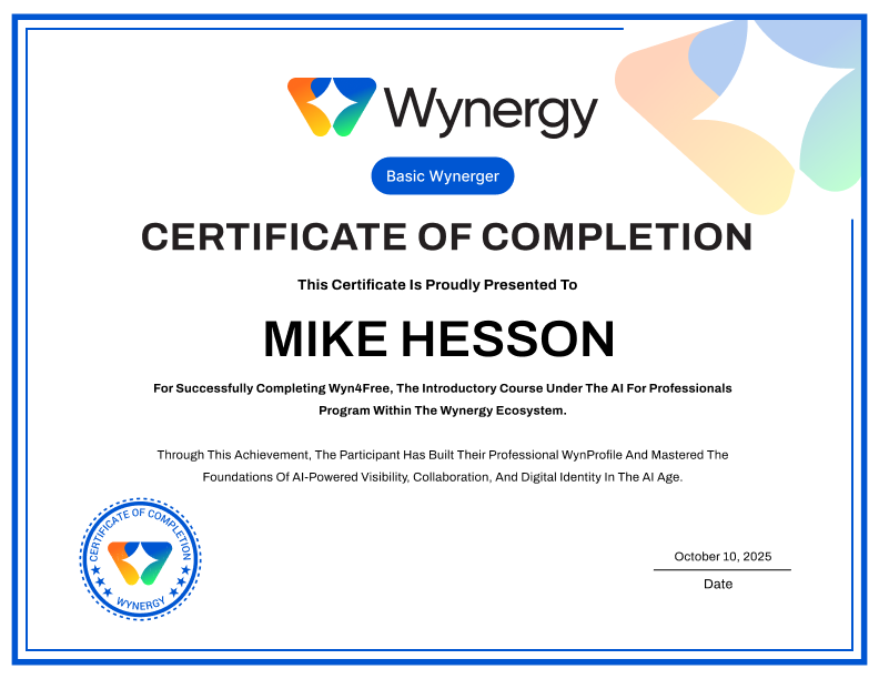 Certificate of Completion